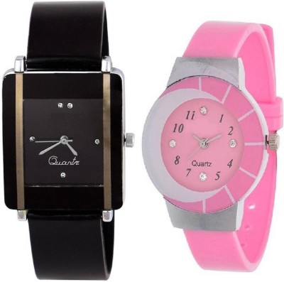 Ismart miss perfect Pink print 324 and Black kawa combo watches for girls Watch  - For Girls   Watches  (Ismart)