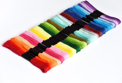 madura coats ltd Anchor Cross Stich/ Long Stich Embroidery Threads, Multicolored Set Of 50 , 8 Mt Each Skeins