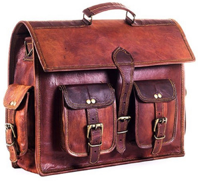 

handmadeleatherbags amjad101 Waterproof Messenger Bag(Brown, 10 L)