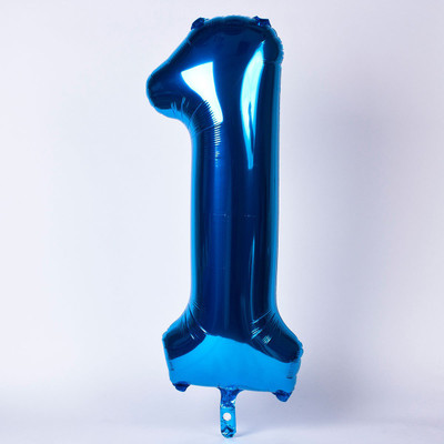 

Party Anthem Solid Large Number 1 Blue Foil Balloon- 40 Inches / 3.3 feet Balloon(Blue, Pack of 1)