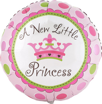 

Party Anthem Printed “A New Little Princess” Foil Balloon 18 inches Balloon(Pink, Pack of 1)