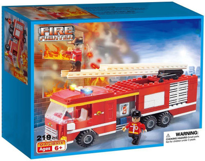 

Webby Fire Fighter Fire Truck Building Blocks(Multicolor)