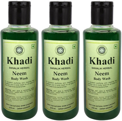

Khadi shivalik herbal Neem Body Wash(630 ml, Pack of 3)