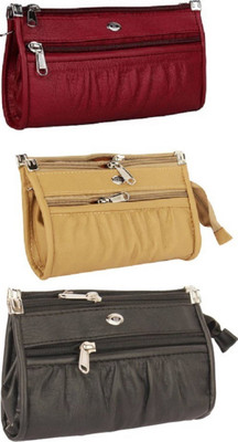 

gcompany Casual Maroon, Beige, Black Clutch, Beige;black;maroon