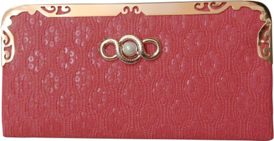 

Haryana Craft Casual Red Clutch