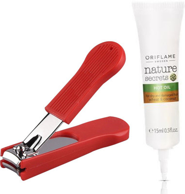 

Oriflame Sweden Nature Secrets Hot Oil for Dry and Damaged Hair Wheat & Coconut 15ml (22698) With Nail Cutter(Set of 2)