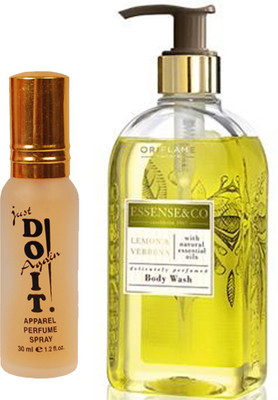 

Oriflame Sweden Essense&Co. Lemon & Verbena Body Wash 300ml ( 31852 ) With Just Doit Parfume 30ml(Set of 2)
