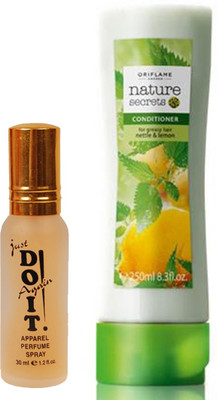 

Oriflame Sweden Nature Secrets Conditioner for Greasy Hair Nettle & Lemon 250ml (22702) With Just Doit Parfume 30ml(Set of 2)