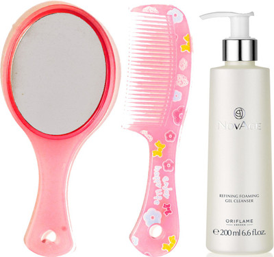 

Oriflame Sweden NovAge Refining Foaming Gel Cleanser 200ml (32596) With Mirror Comb Set(Set of 3)