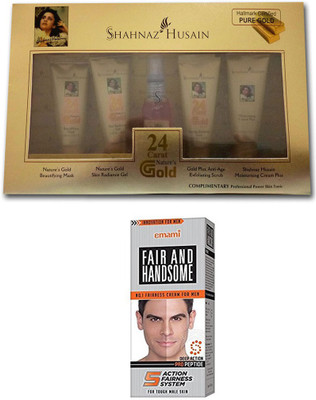 

Shahnaz Husain 24 Carat Gold Kit 40 g and Fair And Handsome FREE (Set of 6)(Set of 6)