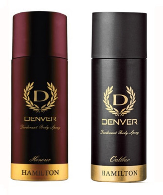 

Denver Honor and Caliber Deodorant Spray - For Men(165 ml, Pack of 2)