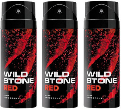 

Wild Stone Red Deodorant Spray Pack of 3 Combo (150ML each) Deodorant Spray - For Men(450 ml, Pack of 3)