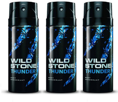 

Wild Stone Thunder Deodorant Spray Pack of 3 Combo (150ML each) Deodorant Spray - For Men(450 ml, Pack of 3)