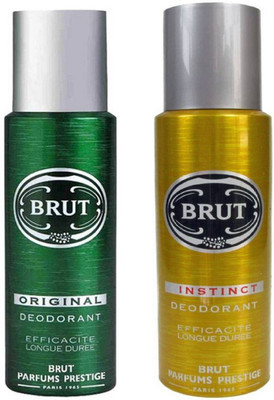 Brut Original and Instinct Deodorant Spray Pack of 2 Combo (200ML each) Deodorant Spray - For Men(400 ml, Pack of 2) available at flipkart for Rs.539