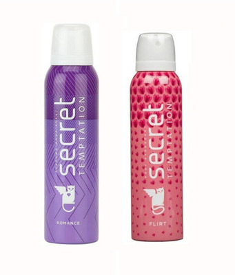 

Secret Temptation Romance And Flirt Body Spray - For Women(150 ml, Pack of 2)