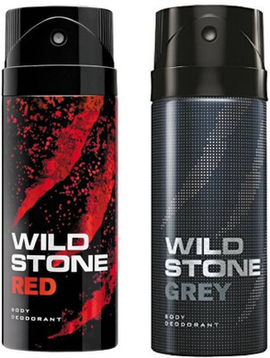 

Wild Stone Red and Grey Deodorant Spray Pack of 2 Combo (150ML each) Deodorant Spray - For Men(300 ml, Pack of 2)