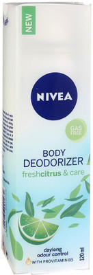 Nivea Body Deodorizer Fresh Citrus & Care Gas Free Spray Body Spray - For Women(120 ml)