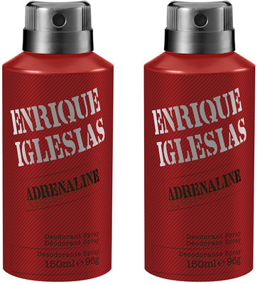 

Enrique Iglesias Adrenline Deodorant Spray - For Men(300 ml, Pack of 2)
