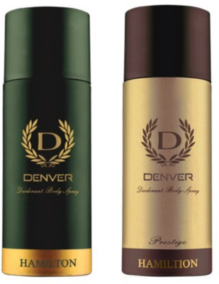 

Denver Hamilton and Prestige Deodorant Spray - For Men(165 ml, Pack of 2)