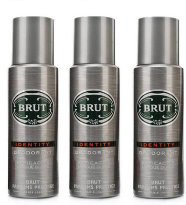 

Brut Identity Deodorant Spray Pack of 3 Combo (200ML each) 600ML Deodorant Spray - For Men(600 ml, Pack of 3)
