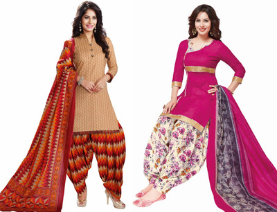 Reya Crepe Printed Salwar Suit Material(Unstitched)