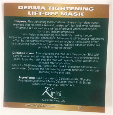 

KINJNI SKINCARE DERMA TIGHTENING LIFT OFF MASK(30 g)
