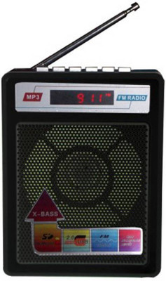 

CRETO Latest best quality fm radio support memory card usb pendrive FM Radio(Black)