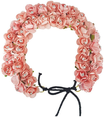 

Confidence Flowers Gajra Hair Accessories for Women Bun Decoration Hair Accessory Set(Pink)