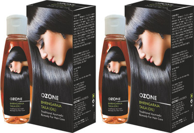 

OZONE Ayurvedics Pack of 2 Bhringaraja Oil 100gm Hair Oil(200 ml)