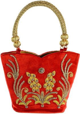 

Tooba Handicraft Hand-held Bag(Red)