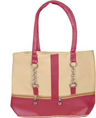 

RB FASHION Hand-held Bag(Pink, Beige), Beige;pink