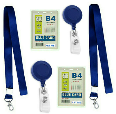 

ART ME Cotton, Plastic Lanyard, ID Badge Holder, ID Badge Reel(Pack of 6)