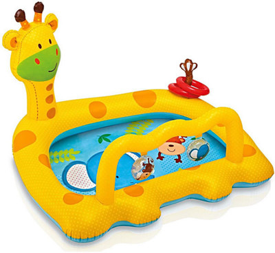 

Intex ® Original Inflatable Swim Mat Pool Smiley Giraffe Inflatable 60 Litres water capacity Toy Pool Inflatable Pool, Pool Accessory(Multicolor)