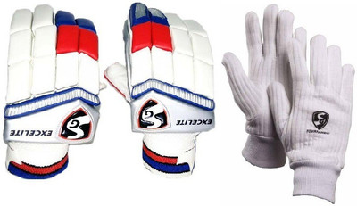 

SG Combo of Two, One Pair 'Excelite' Batting Glove (Right Handed) and One Pair of 'Tournament' Inner Gloves (Youth) (Color On Availability) Cricket Kit