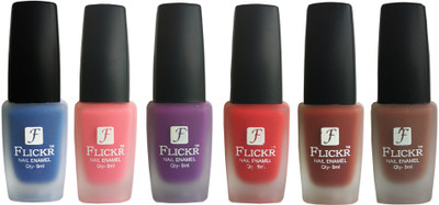 

Flickr VELVET MATTE NAIL POLISH Blue,Peach,Purple,Red,Nude,Brown,(Pack of 6)