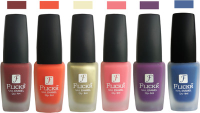 

Flickr VELVET MATTE NAIL POLISH Reddish Maroon,Orange,Golden,Peach,Purple,Blue(Pack of 6)