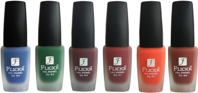 

Flickr VELVET MATTE NAIL POLISH Blue,Green,Maroon,Reddish Maroon,Orange,Nude(Pack of 6)