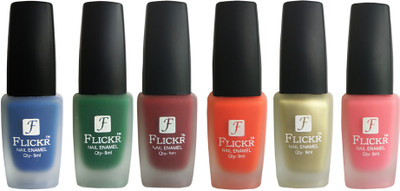 

Flickr VELVET MATTE NAIL POLISH Blue,Green,Reddish Maroon,Orange,Golden,Peach(Pack of 6)
