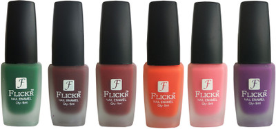 

Flickr VELVET MATTE NAIL POLISH Green,Maroon,Reddish Maroon,Orange,Peach,purple(Pack of 6)