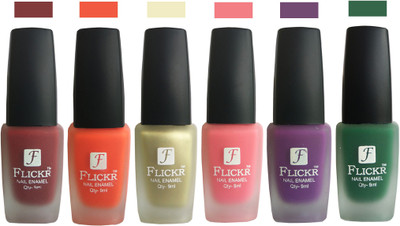 

Flickr VELVET MATTE NAIL POLISH Reddish Maroon,Orange,Golden,Peach,Purple,Green(Pack of 6)