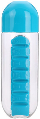 

Sukot 7 Sports Water Bottle Pill Box(Blue)