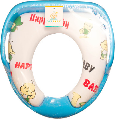 

Ole Baby Cute,Colorful,Padded, Soft, and Durable,Full Cushion Assorted Potty Trainer Seat With Inbuilt Handles Potty Seat(Blue, White)