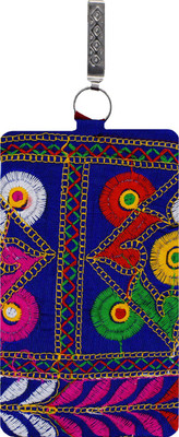 

Bagaholics Ethnic Raw Silk Saree Clutch Mobile Pouch Ladies Purse Gift For Women Waist Clip Mobile Pouch(Blue)