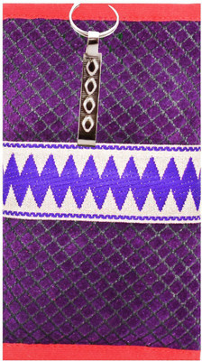 

Bagaholics Ethnic Raw Silk Saree Clutch Mobile Pouch Waist Clip Ladies Purse Gift For Women Mobile Pouch(Purple)