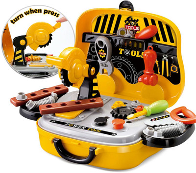 

TALKING GANESHA Carry Along Tool Set Pretend Play Toy, 31 Accessories, Briefcase Model