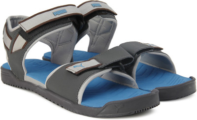blue asphalt sandals