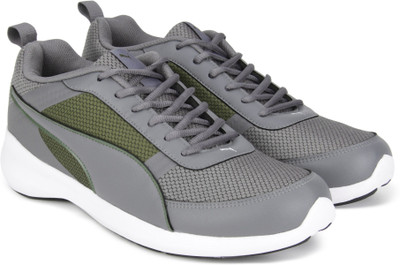 Puma Zen Evo IDP Running Shoes For Men(Grey, Green, Olive night-quiet shade