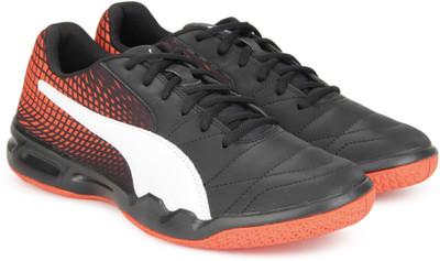 

Puma Veloz Indoor NG Badminton Shoes For Men(Black, Puma black-puma white-cherry t
