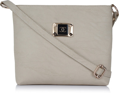 

ACUTE Girls Casual White Leatherette Sling Bag