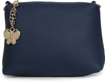 

Butterflies Women Casual Blue PU Sling Bag